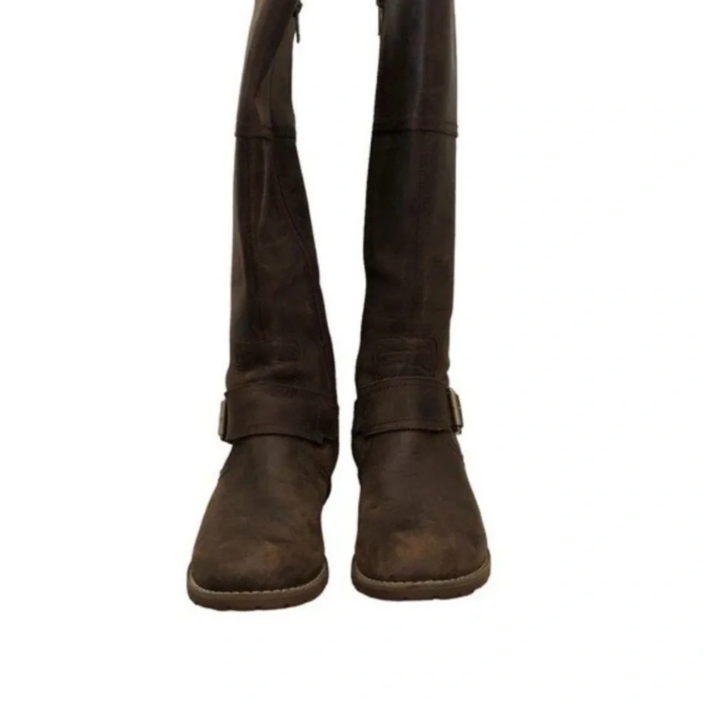 Timberlan Brown Leather Knee-High Boots - Picture 3 of 7